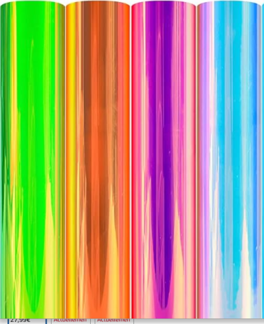 4 Couleurs d'holographique et phosphorescent